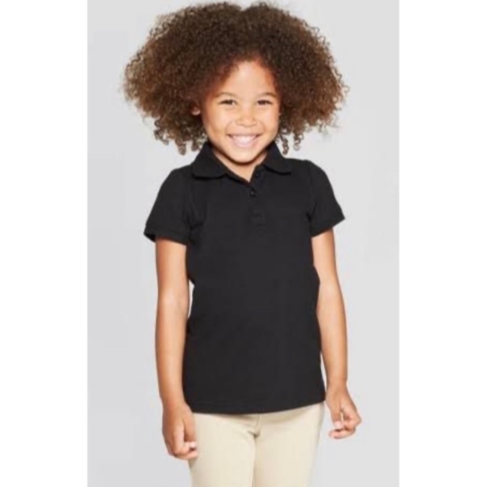 OLD NAVY Girl’s Short-Sleeve Pique Polo in Black
